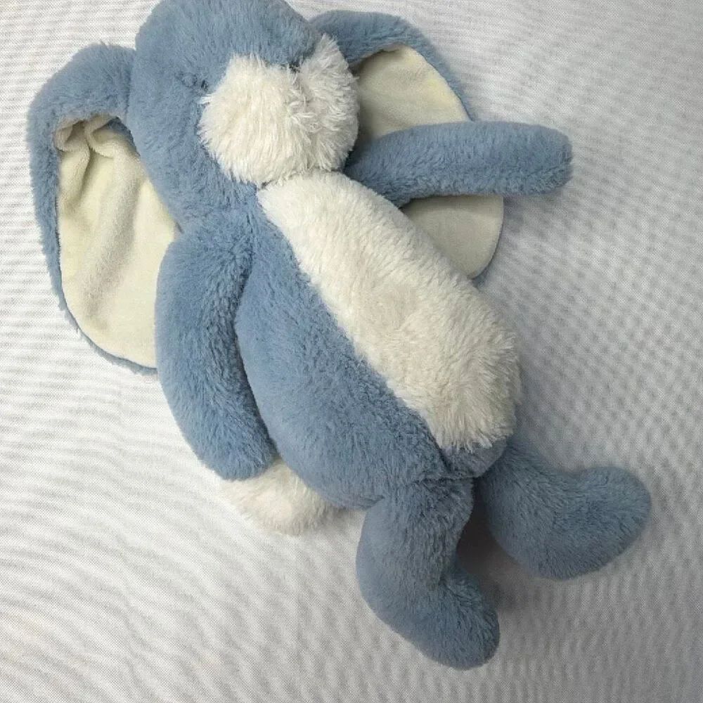 Bunnies by the bay Floppy Ear Blue Plush Bunny 14”